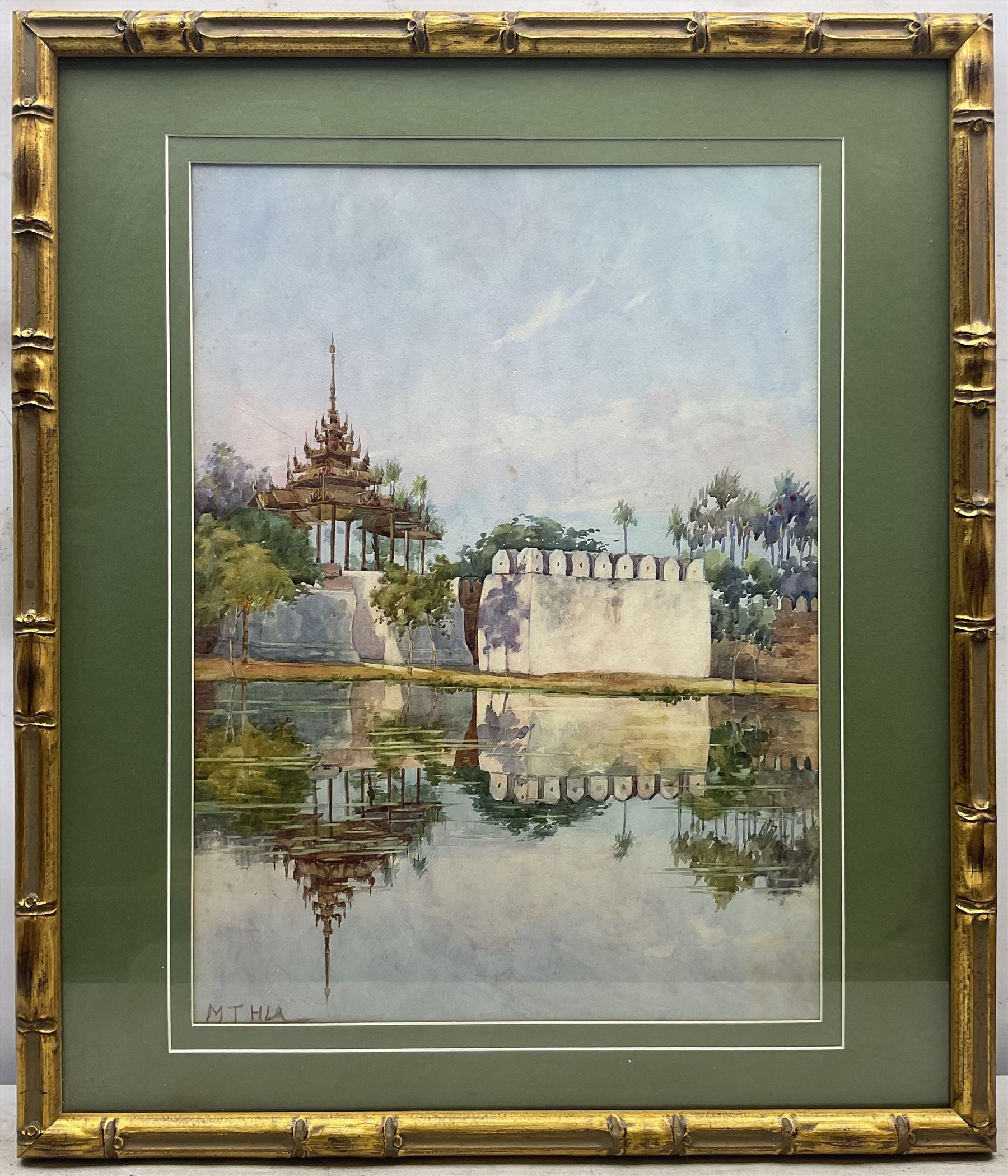 Maung Tun Hla (U Tun Hla) (Burmese 1874-1946): Fort Dufferin - Mandalay, watercolour signed 48cm x 35cm