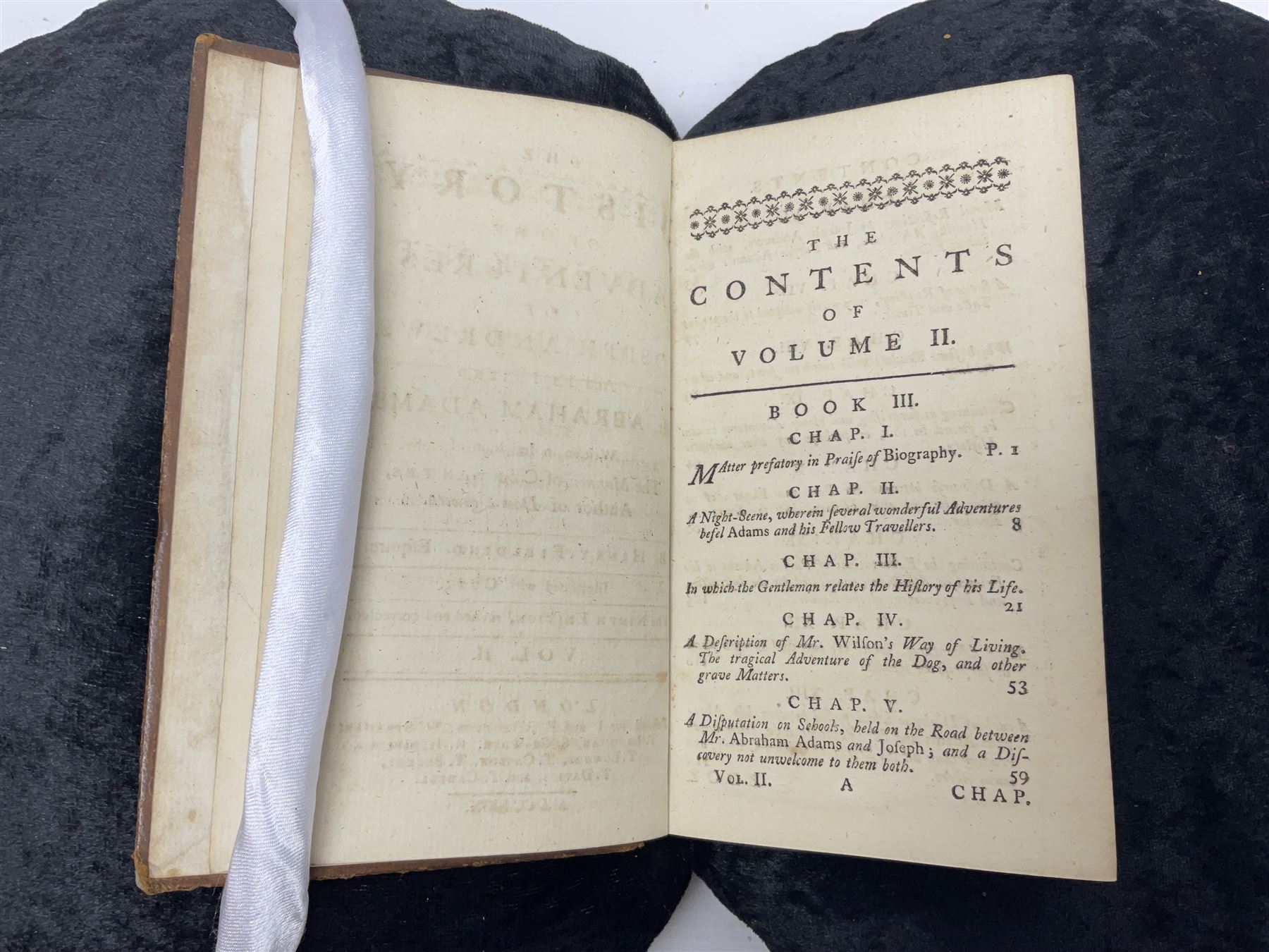 Henry Fielding; The History of the Adventure of Joseph Andrews and His Friend Mr Abraham Adams, vol II, ninth addition London 1779