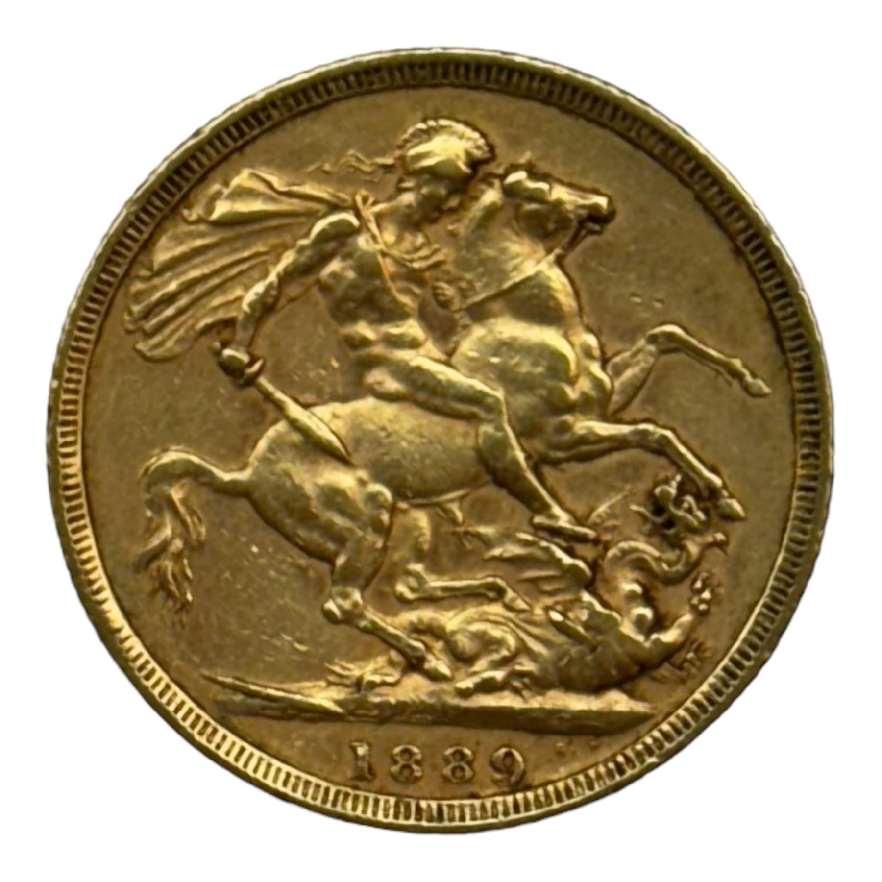 Queen Victoria 1889 gold full sovereign coin