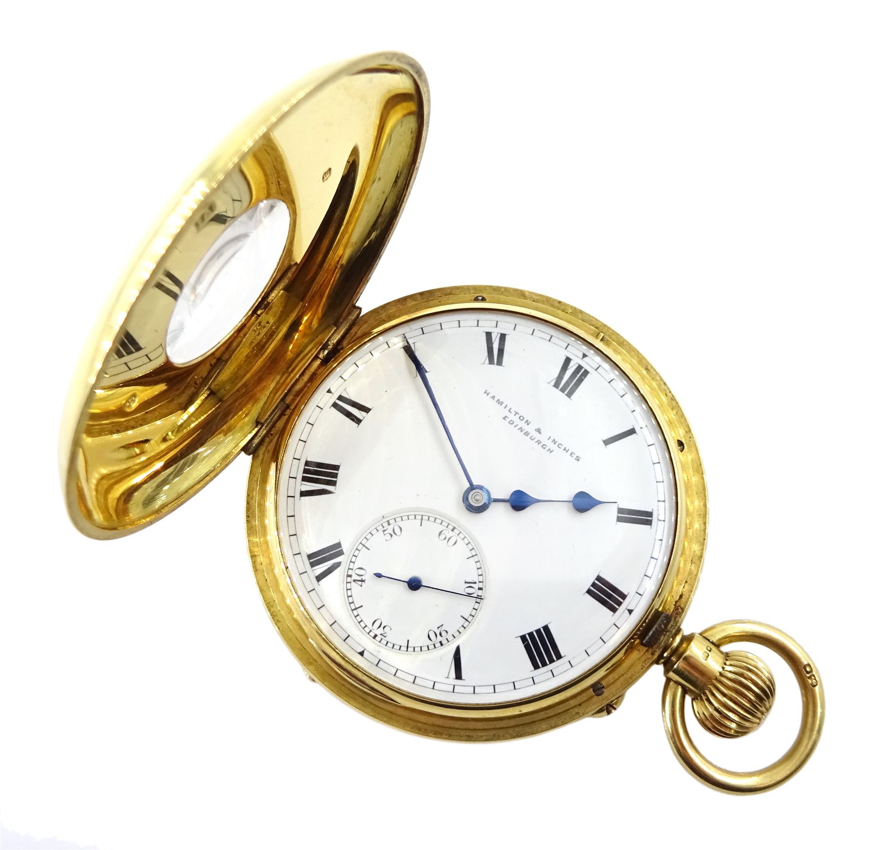 hamilton pocket watch with roman numerals