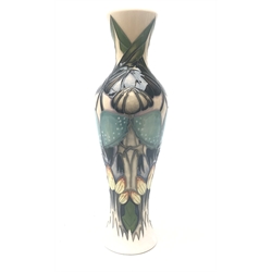  Moorcroft Indigo Lace pattern vase, designed by Vicky Lovatt H21cm  