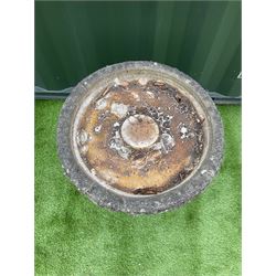 Composite stone garden bird bath - THIS LOT IS TO BE COLLECTED BY APPOINTMENT FROM DUGGLEBY STORAGE, GREAT HILL, EASTFIELD, SCARBOROUGH, YO11 3TX