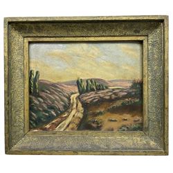 English School (Early 20th Century) Rolling Hills Landscape, oil on board indistinctly sig...