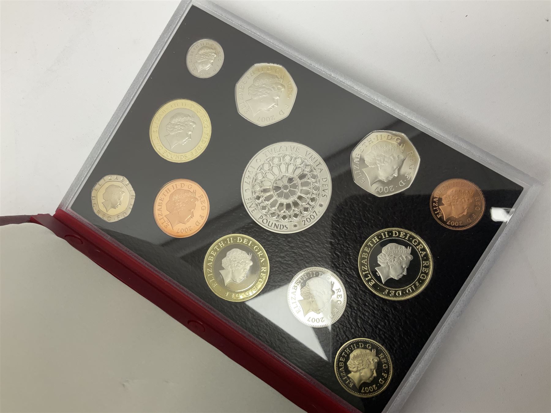 Six The Royal Mint United Kingdom proof coin collections, dated 1995, 1996, 1998, 2002, 2006 and 2007 all cased with certificates