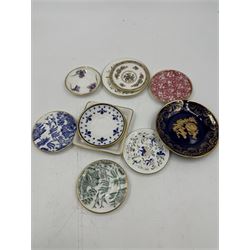 Collection of ceramic miniatures, including teapots, coffee pots, cups, saucers, jugs and other novelties, by Spode, Coalport, Hammersley, Limoges etc 