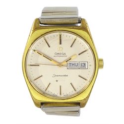 Omega Seamaster gentleman's gold-plated and stainless steel automatic wristwatch, Ref. 166...