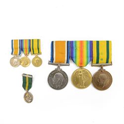 WWI trio of medals, comprising Territorial Force War Medal 1914-19, Victory Medal and Brit...