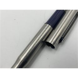 Yard O Led silver propelling mechanical pencil, hallmarked together with another pencil and pens