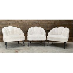 3 x Cloud armchairs, upholstered in beige fabric