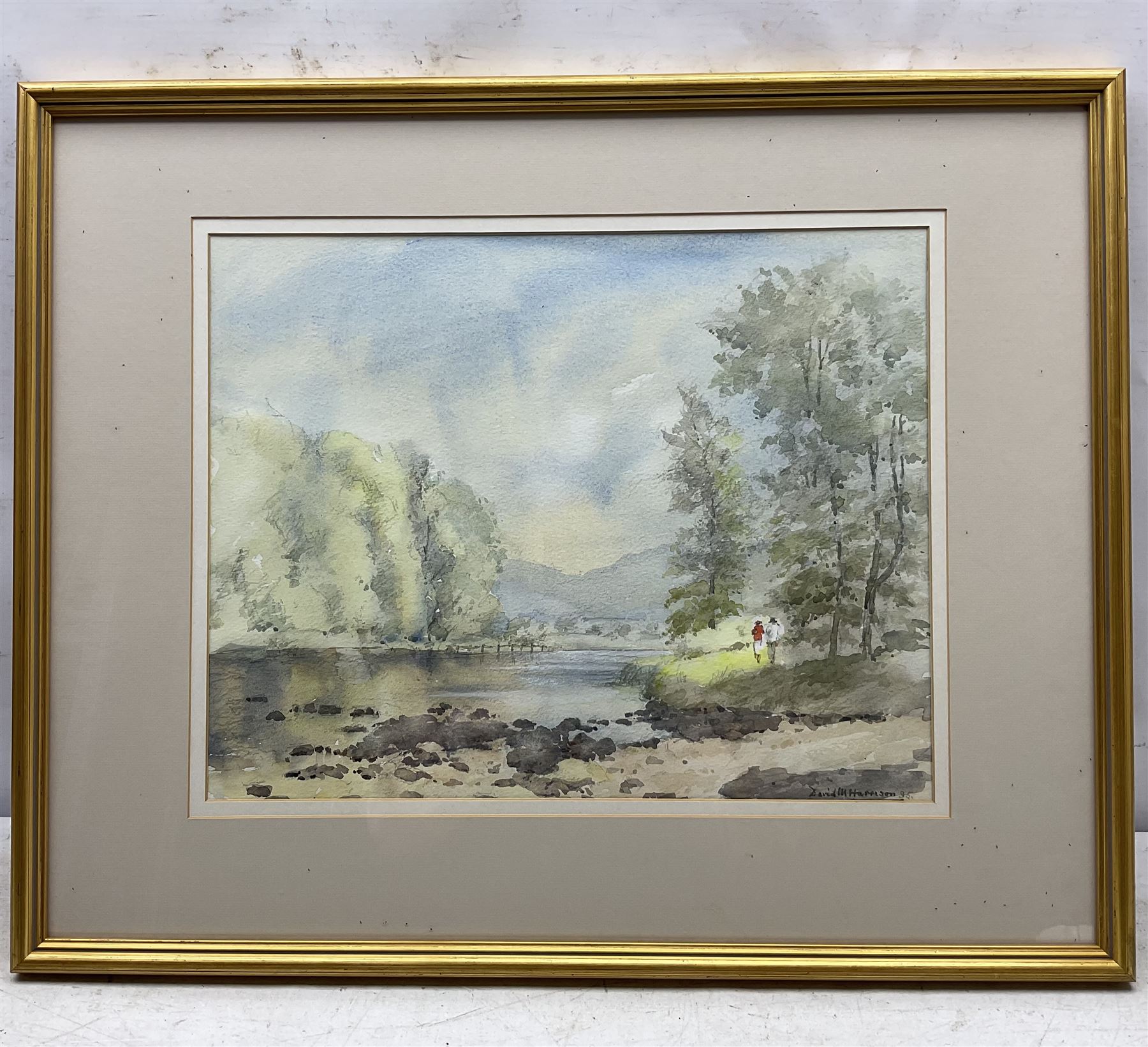 David O P M Harrison (British 1910-2004): 'Allan Water Bridge of Allan Central Highlands Scotland', watercolour signed, titled signed and dated August 1995 verso 34cm x 43cm