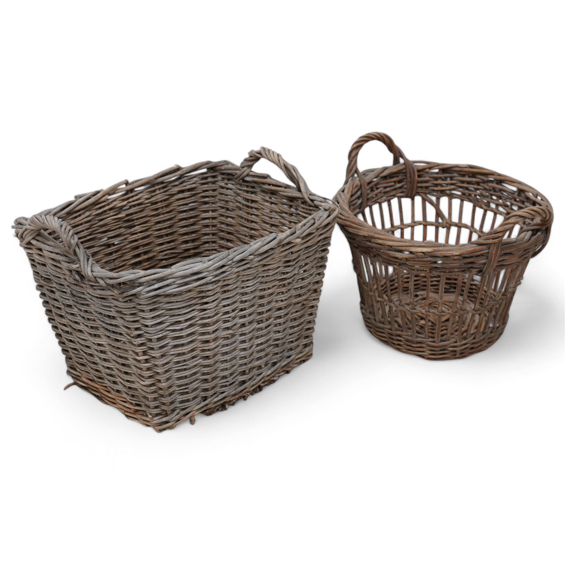 Two wicker baskets 