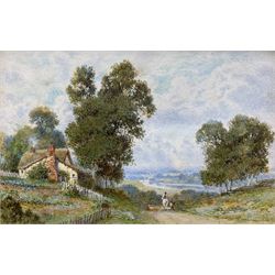 Myles Birket Foster RWS (British 1825-1899): Riders on a Country Lane, watercolour signed ...