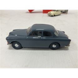 Somerville Models - three 1:43 scale die-cast vehicles comprising Volvo Amazon no.124, SAAB 92 ‘Rally’ 1950 no.119A, and Fordson 5CWT Van ‘Prontaprint’; in original boxes 