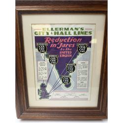 Ellerman's City & Hall Lines advertising page, from The Times of India Annual 1932, within glazed wooden frame, page H31cm