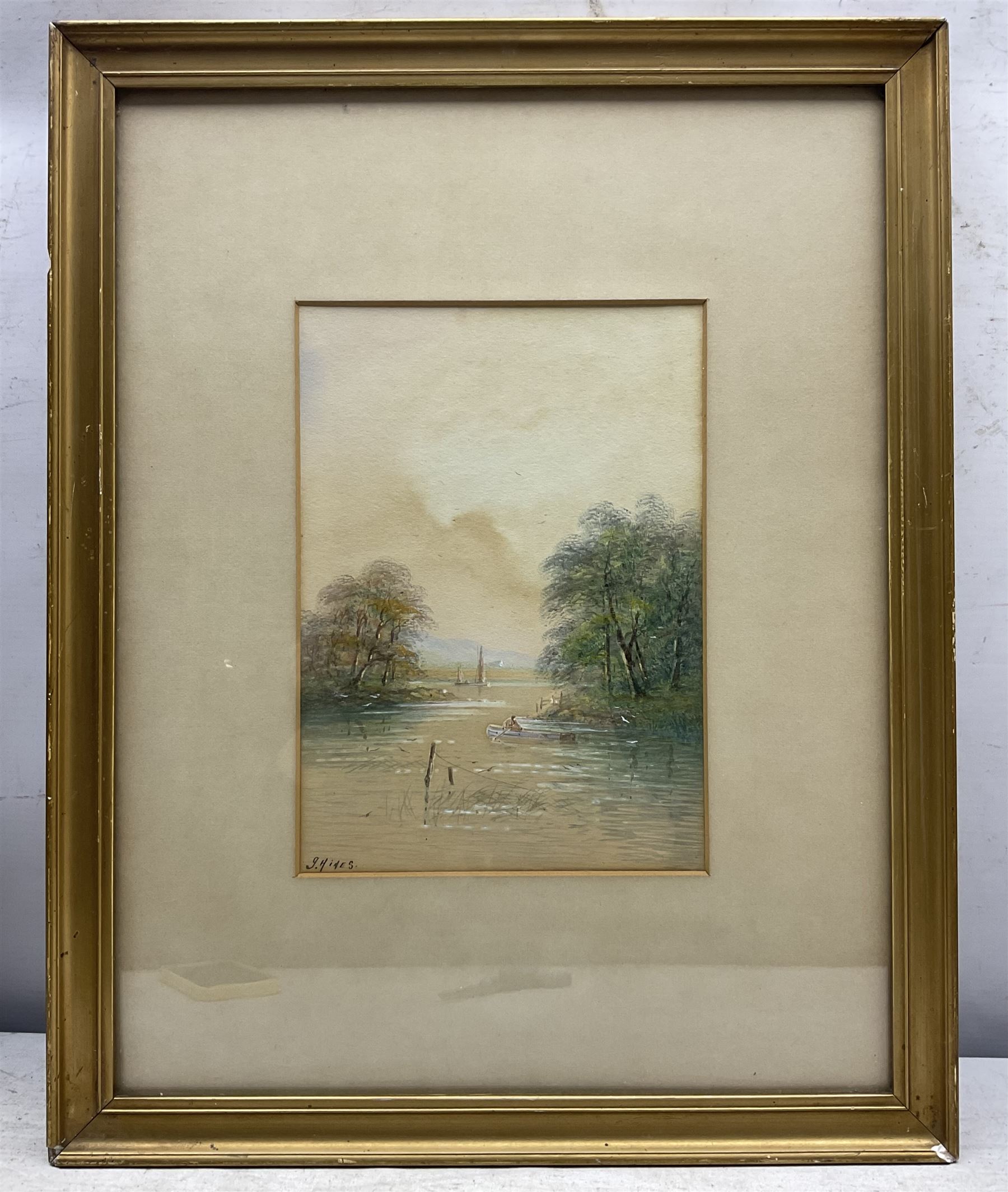 F Arnold (British 19th Century): 'The Last Steps of the Day' and 'Fast Falls the Eventide', pair watercolours signed and titled together with another similar signed 'J Hines', max 25cm x 35cm (3)