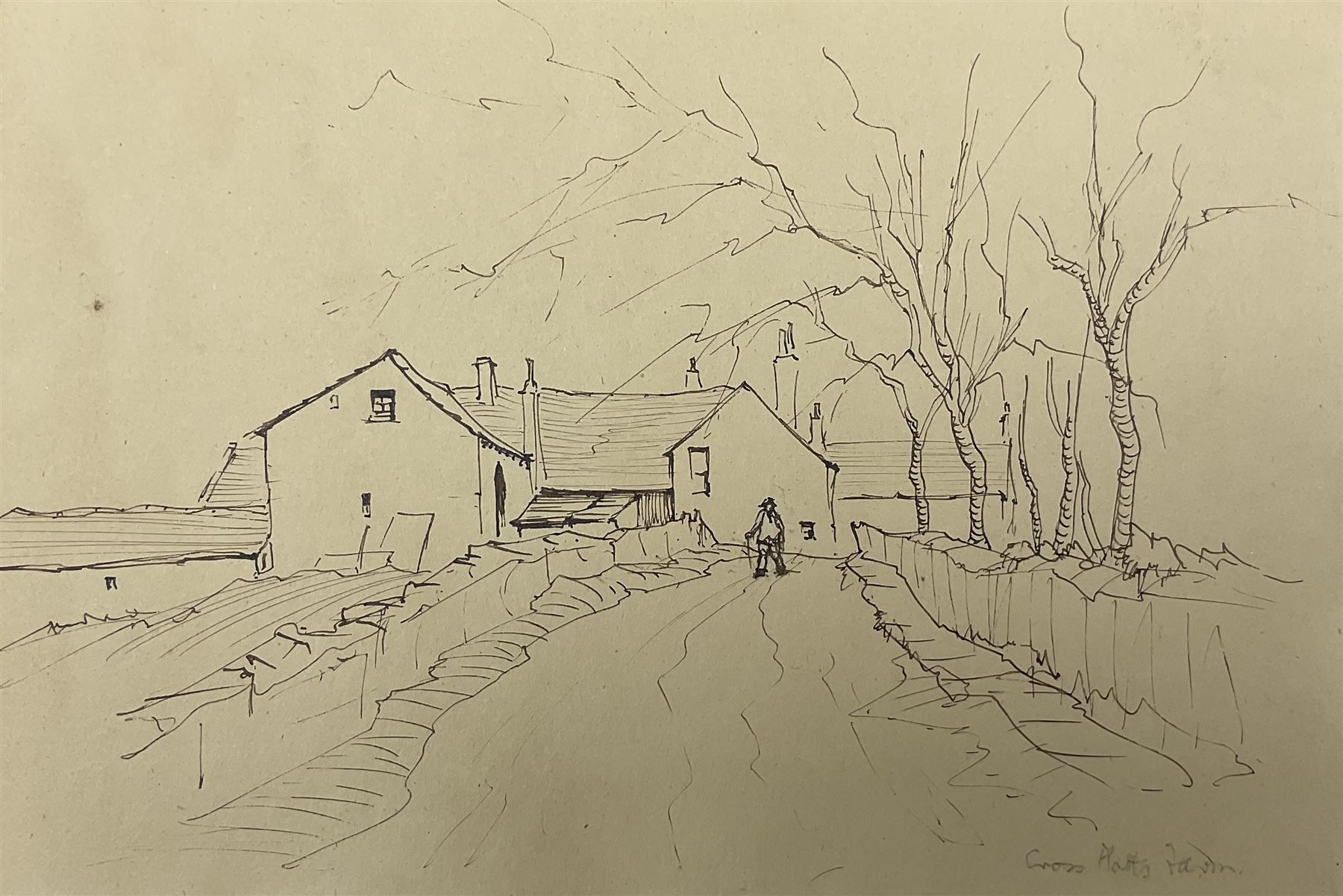 Albert Thomas Pile (British 1882-1981): 'Brighouse - Some Sketches done from 1946 to 1951', original sketchbook comprising approximately 35 pen and ink sketches, variously signed titled and dated, overall 21cm x 33cm