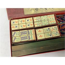 Chad Valley wooden Mah-Jongg set in original box