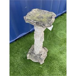 Composite stone classical column birdbath - THIS LOT IS TO BE COLLECTED BY APPOINTMENT FROM DUGGLEBY STORAGE, GREAT HILL, EASTFIELD, SCARBOROUGH, YO11 3TX