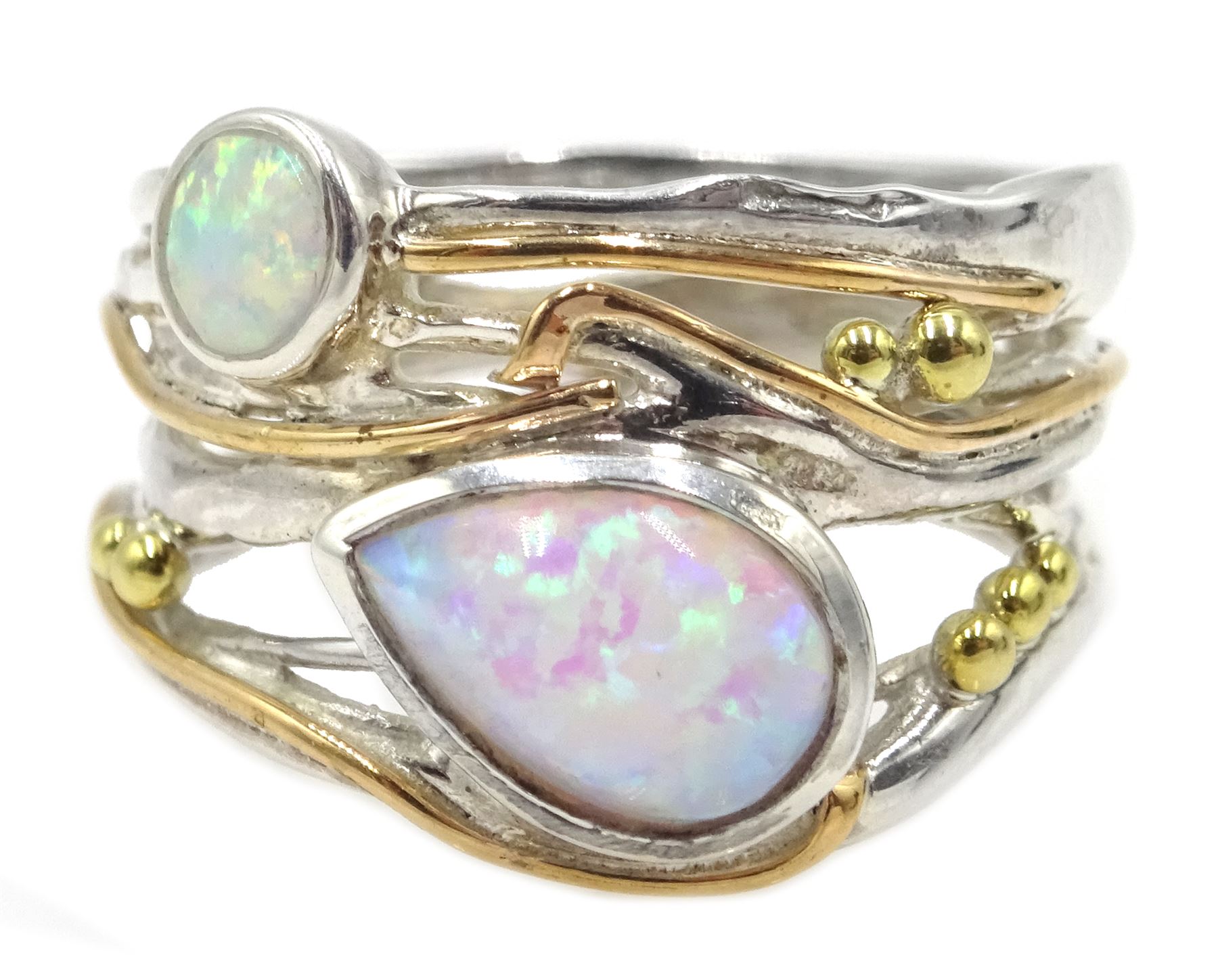 two stone opal ring