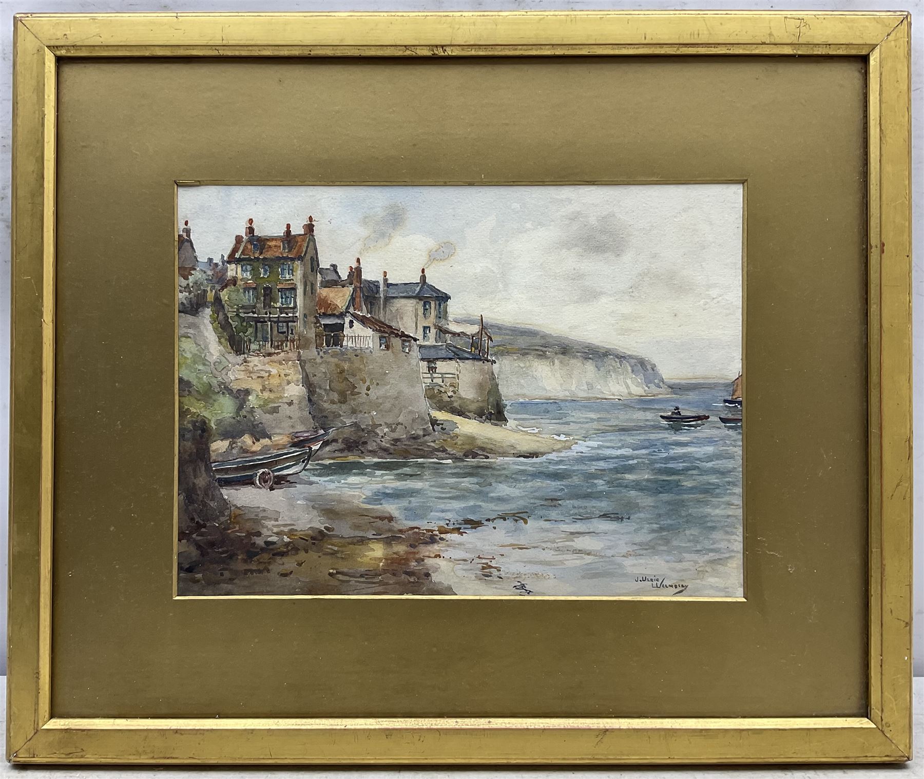 James Ulric Walmsley (British 1860-1954): Robin Hood's Bay, watercolour signed 25cm x 35cm