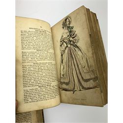 The Ladies' Cabinet of Fashion, Music and Romance. Three volumes. 1840/41/42. Hand coloured fashion plates. Uniformly bound in half morocco; together with The Weekly Belle Assemblee. Bound Literature and Fashion periodical. December - June 1835 (4)