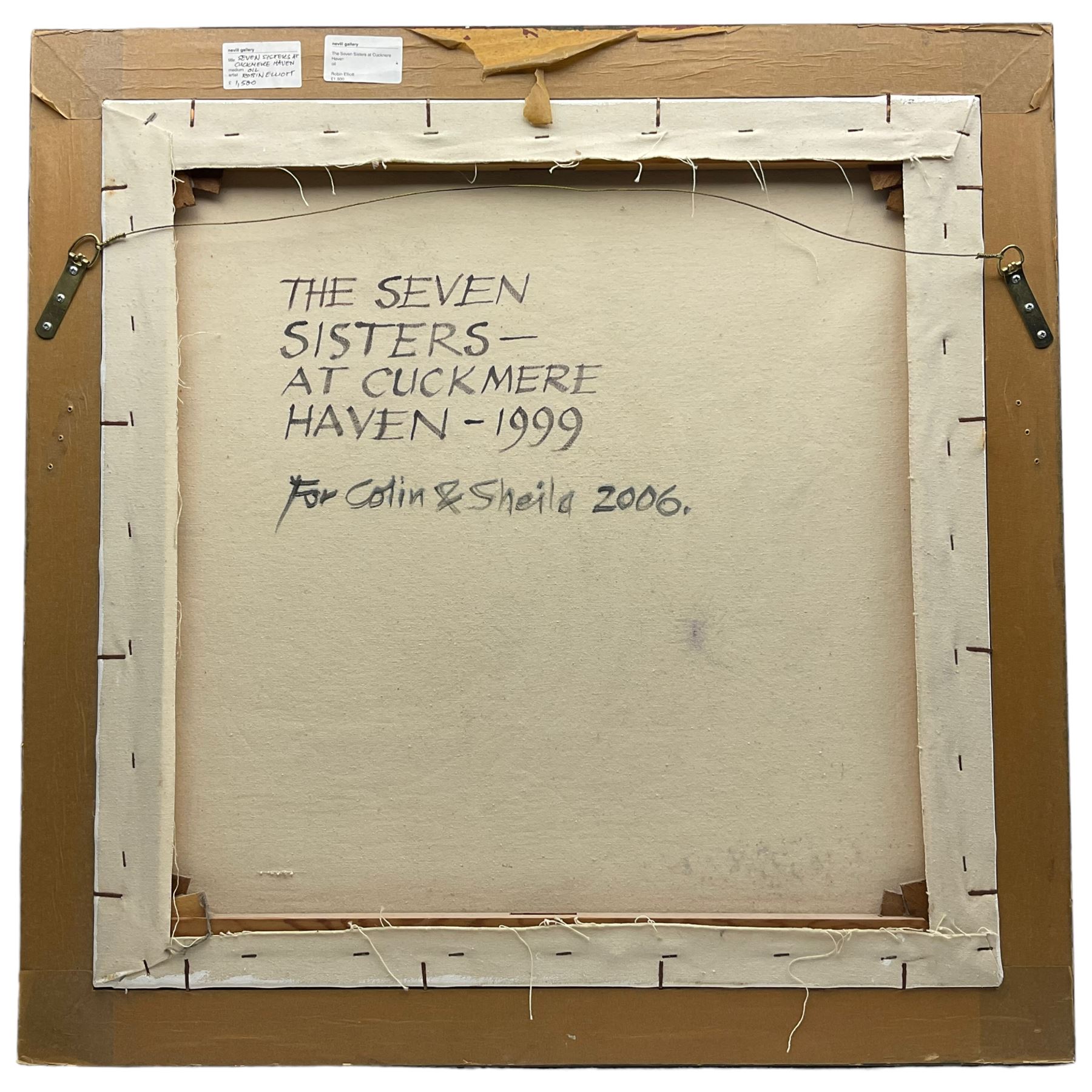 Robin Alexander Elliott (British 1936-): 'The Seven Sisters - at Cuckmere Haven', oil on canvas signed, titled and dated 1999 verso 71cm x 71cm 