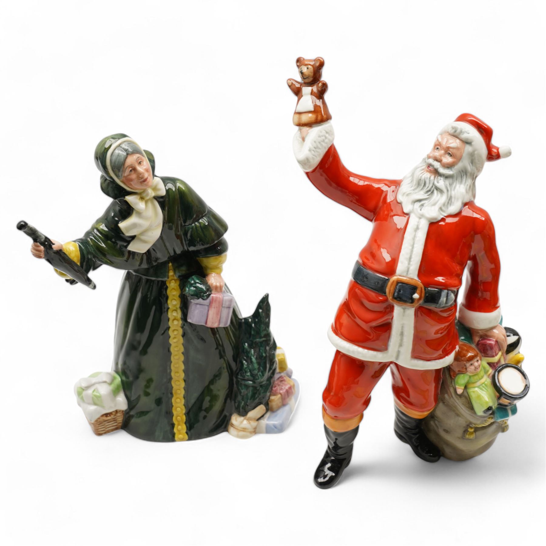 Royal Doulton figure 'Santa Claus' HN 2725, and another 'Christmas Parcels' HN2851 