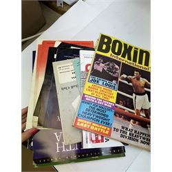 Collection of sporting programs, magazines and other ephemera, mostly football, motorsport and rugby