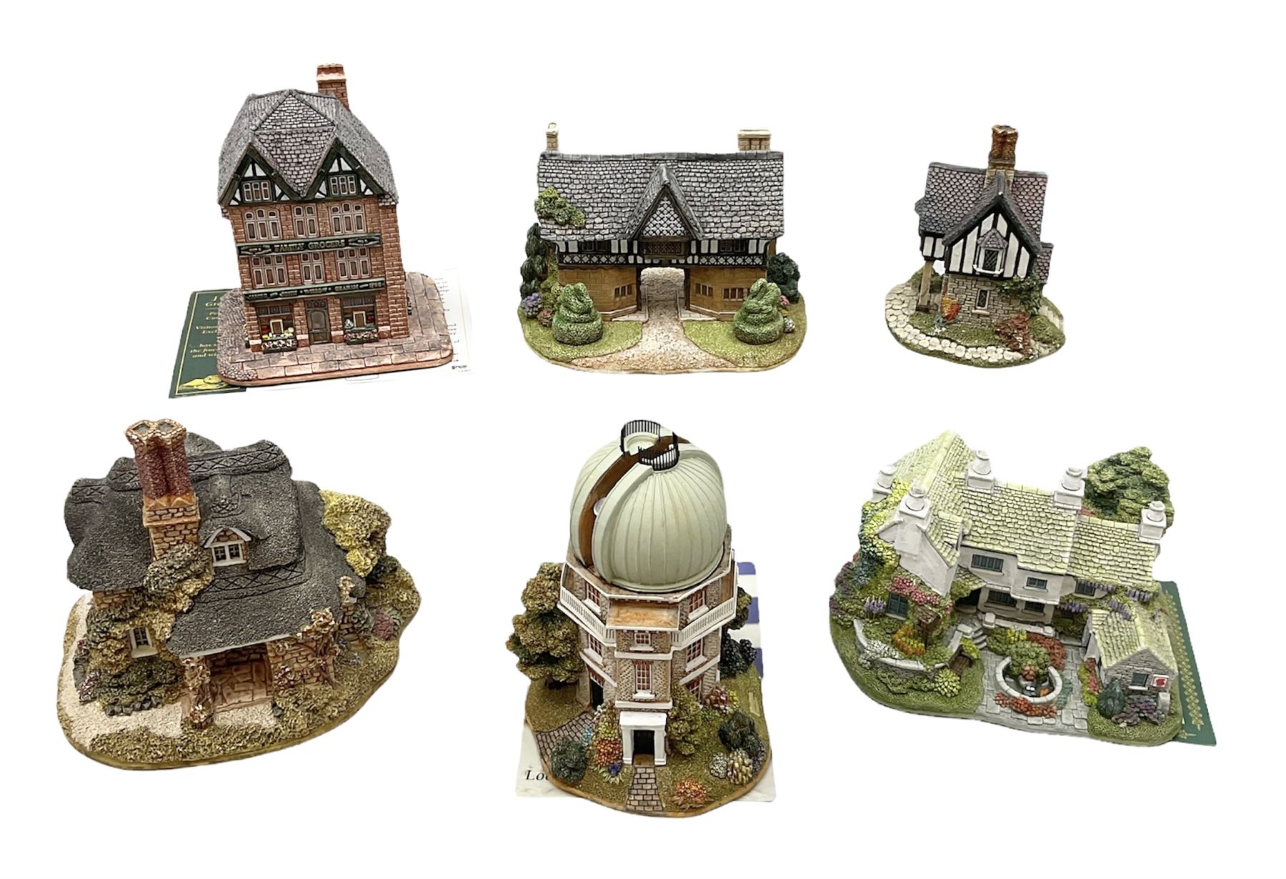 Six Lilliput Lane cottages, to include four special edition examples, including Swan and Cygnet and Hazelnut Hall, four boxed, four with deeds