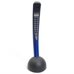 Bang and Olufsen BeoCom 2 cordless phone, blue handset and black table charger, H32.5cm