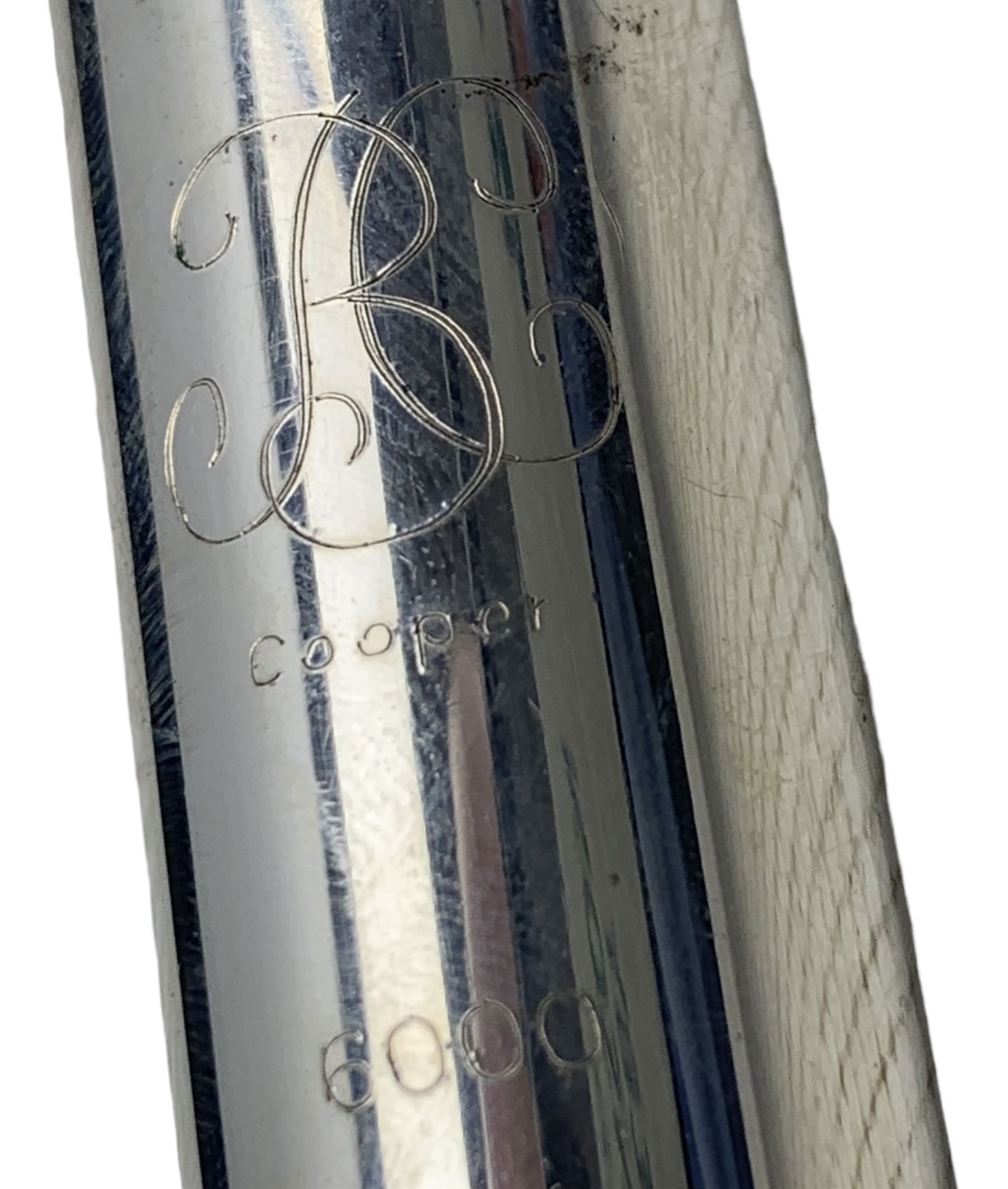 Buffet Crampton & Co Cooper Series II silver plated flute, Serial No.020804739 in hard case and outer carrying case