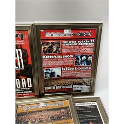 Scarborough Beached Festival - six consecutive framed posters from the years 2003-2008, and a further promotional poster from 2006, max 40cm x 30cm (7)