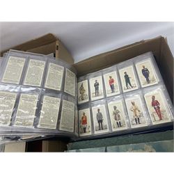 Large quantity of cigarette and tea cards, mostly in ring binders, with some loose examples, including History of Aviation, The Race into Space and Prehistoric Animals