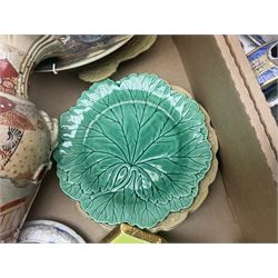 Tea service decorated with roses, together with Victorian and later ceramics etc, in four boxes