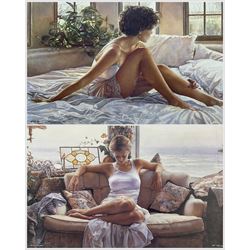 Steve Hanks (American 1949-2015): 'Southwestern Bedroom' and 'To Search Within, two artist proof lithographs signed and respectively numbered 156/165 and 28/99 max 42cm x 72cm (2)