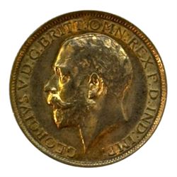 King George V 1915 gold full sovereign coin