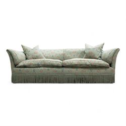 Howard & Son's Ltd. - 'Chaplin' early 20th century hardwood-framed two-seat sofa, upholste...