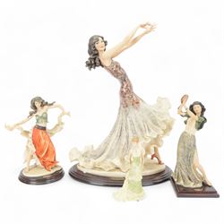 Large Giuseppe Armani Florence figure 'Mercedes', in original box, together with two furth...