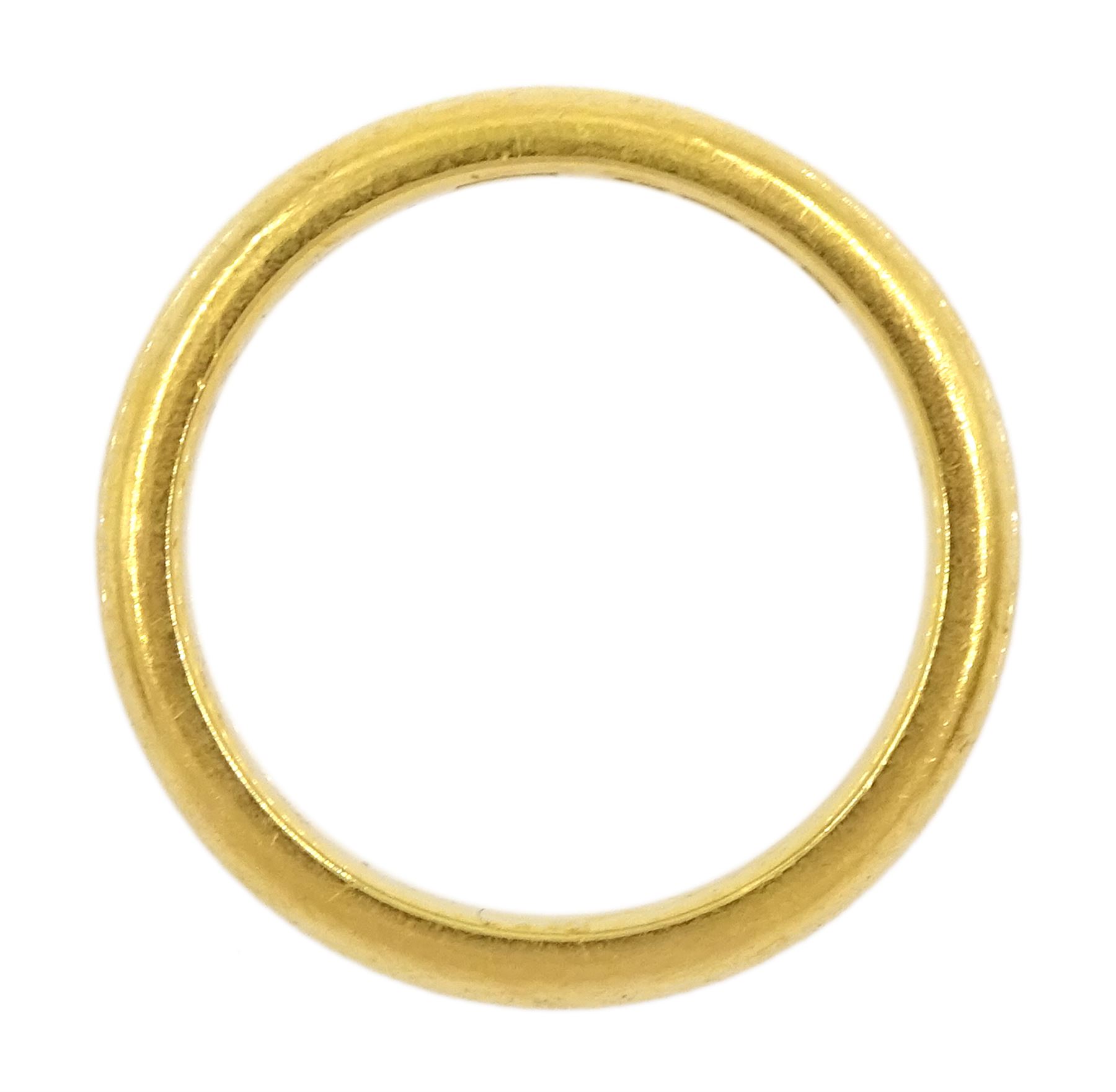 Early 20th century 22ct gold wedding band, Birmingham 1936