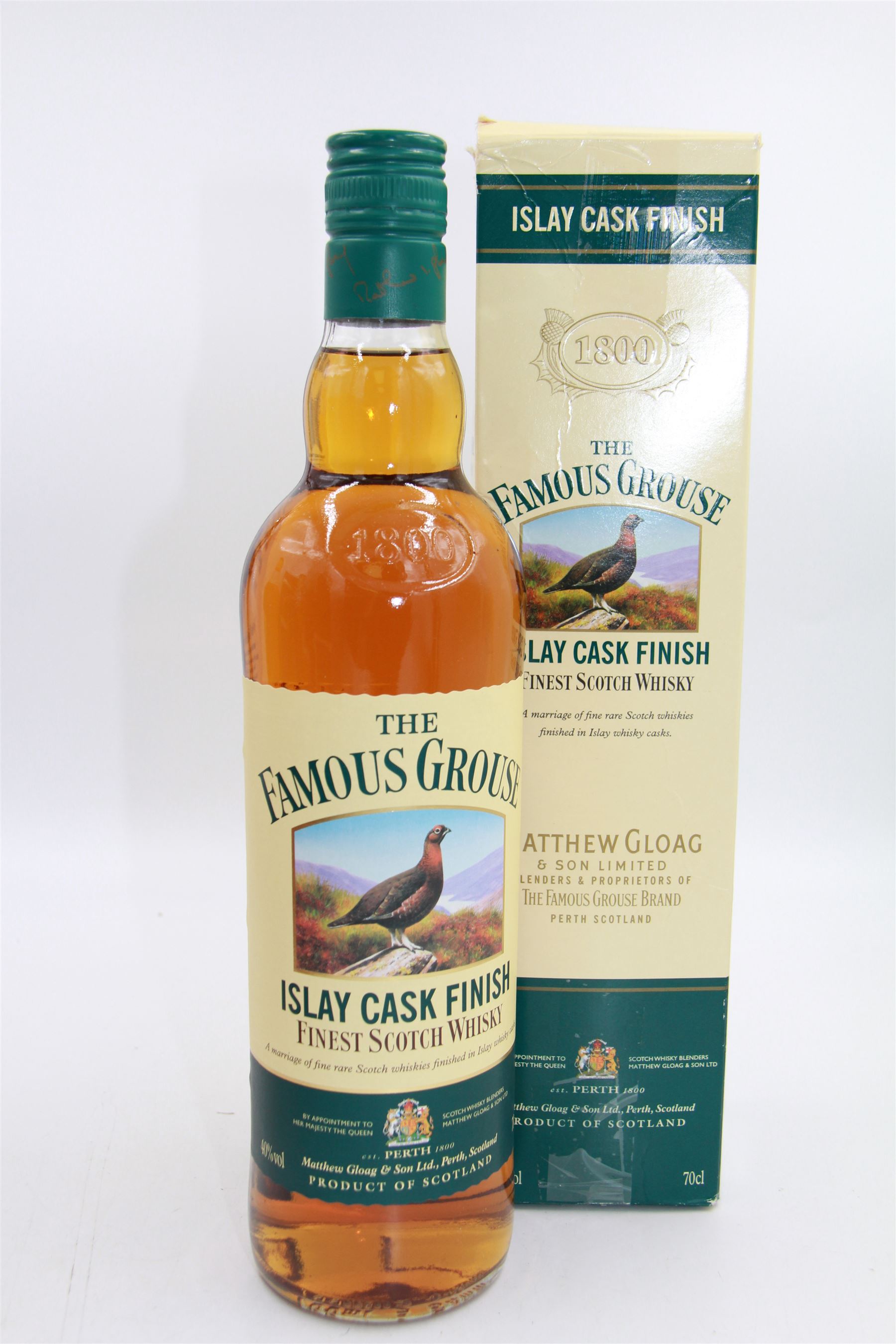 The Famous Grouse, Islay cask finished blended Scotch whisky 70cl 40%, Johnnie Walker, Black Label extra special blended Scotch whisky, 1L 43% and Johnnie Walker Red Label 75cl 40% (3) 