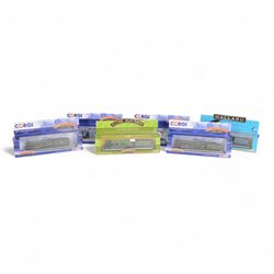 Six Corgi Rail Legends 1:120 scale diecast locomotives, including a limited edition Flying...