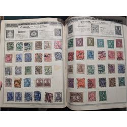 Great British and World stamps, including various King George VI 12th May 1937 coronation stamps with Ascension, Bahamas, Barbados, Basutoland etc housed in red dated album, Malta, Austria, Belgium, France, German States, Italy, Finland, Switzerland etc, housed in various albums and loose, in one box