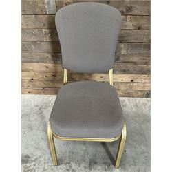 40 x Conference banquet chair, gold metal frame, upholstered seat and back