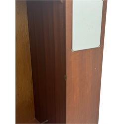 Stag Minstrel - mahogany double wardrobe fitted with single drawer 