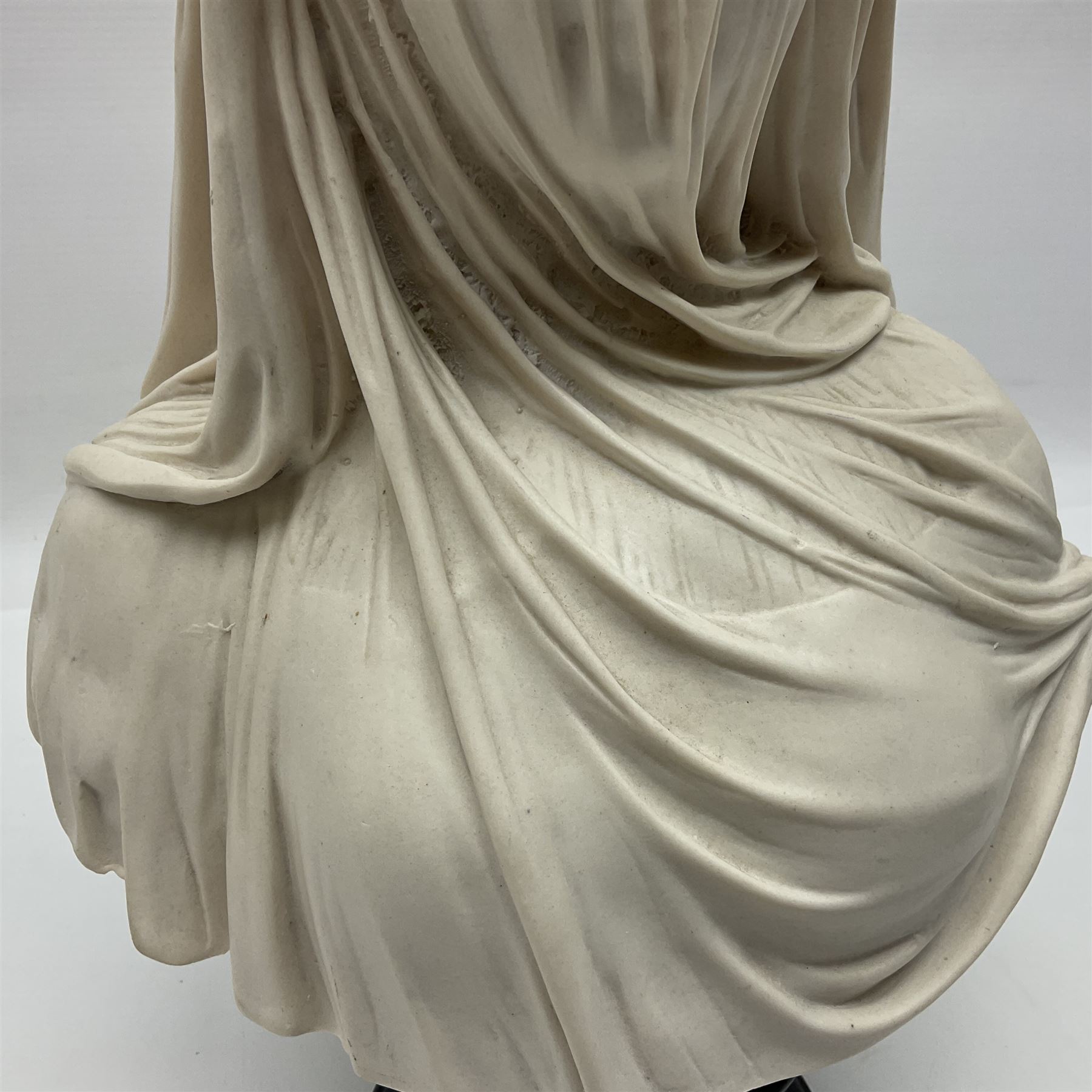 After Antonio Frilli, bust of A Veiled Bride signed A Filli, Firenze, Italy beneath, H34cm 