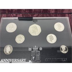 The Royal Mint United Kingdom 1996 silver proof anniversary coin collection, number 12426, cased with certificate 