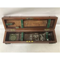 Late 19th century/early 20th century brass dumpy level, inscribed Carter Optician Exeter, in fitted mahogany case, together with a Lowne Instruments Air Meter, no L 3854