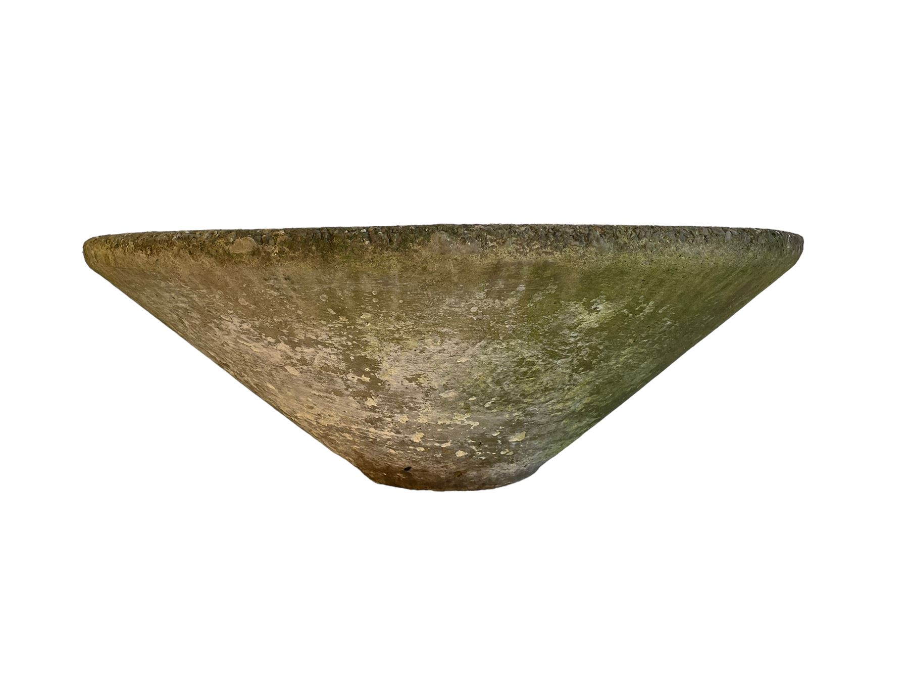 Pair of mid-20th century cast stone conical garden planters 