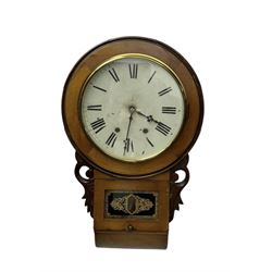 American 8-day drop dial wall clock c1880