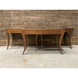 3 x walnut console dressing table with two soft-close drawers